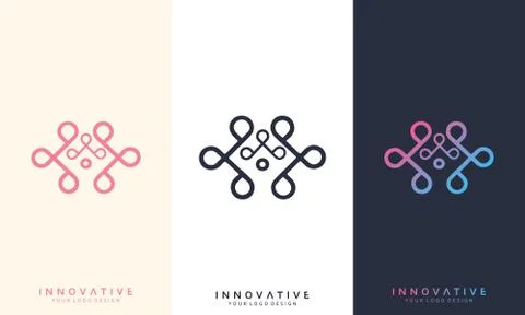 Art and design vector logo, symbol vector illustration design template Stock Illustration