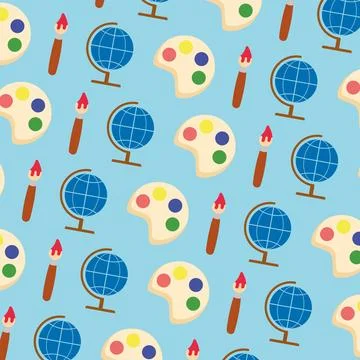 Art and geography pattern. Vector Stock Illustration