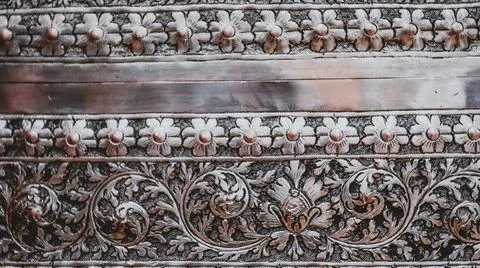 The art and pattern of carving silverware 写真素材