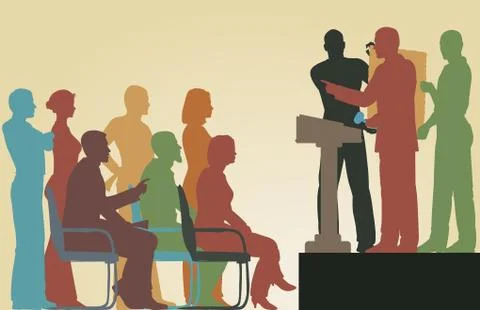 Art auction Stock Illustration