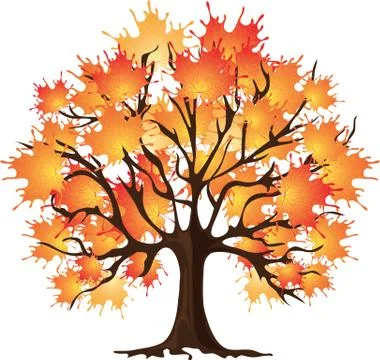 Art autumn tree. Maple Stock Illustration