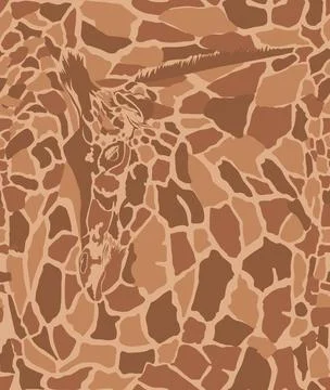 Art Background with Giraffe Stock Illustration