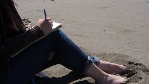 Art on the beach Stock Footage 75351289