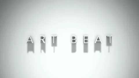 Art beat 3D title animation with shadows on a white background 動画素材 297467346