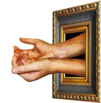 Art begging funds Stock Illustration