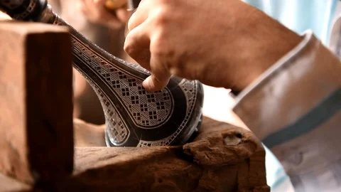 Art of Bidri craft Stock Footage 115262008