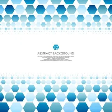 Art of blue molecules abstract background for business presentation. Stock Illustration