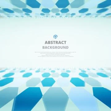 Art of blue molecules abstract background for business presentation. Stock Illustration