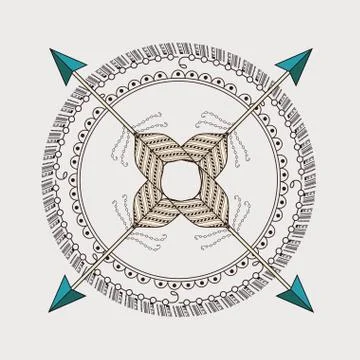 Art boho style icon Illustrazione stock