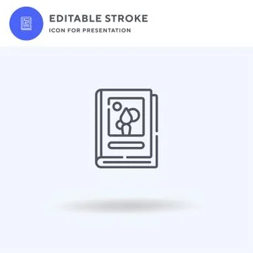 Art Book icon vector, filled flat sign, solid pictogram isolated on white, lo Stockillustratie