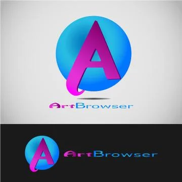 ART BROWSER LOGO 4 Stock Illustration