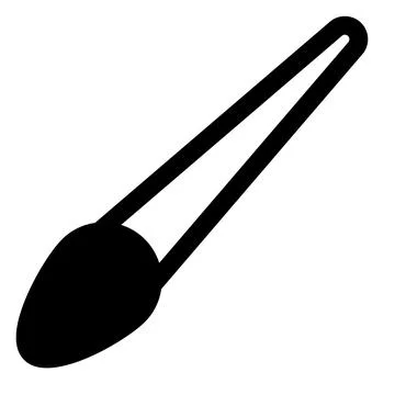 Art brush glyph icon vector illustration isolated on white background Stock Illustration