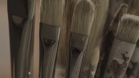 Art brushes grouped Stock Footage 84789638