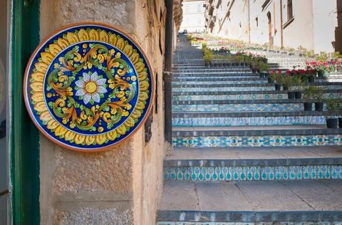 Art of ceramic in Sicily Stock Photos