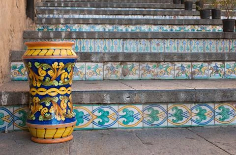 Art of ceramic in sicily Stock Photos