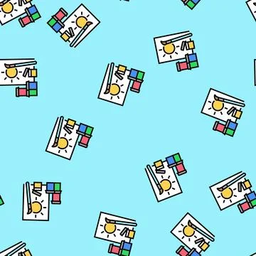 Art child fun vector seamless pattern Stock Illustration