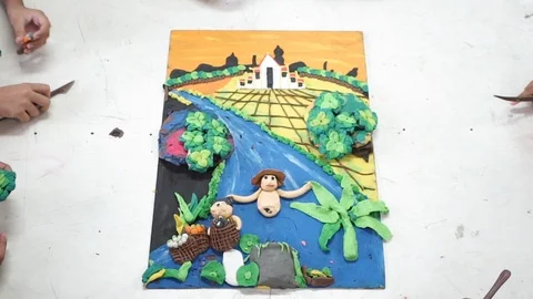 Art of children Stock Footage 121525535