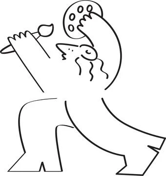 Art Class and Creative Learning Illustrazione stock