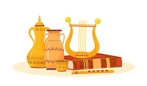 Art class flat concept vector illustration Stock Illustration