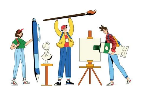 Art Class Illustration Stock Illustration