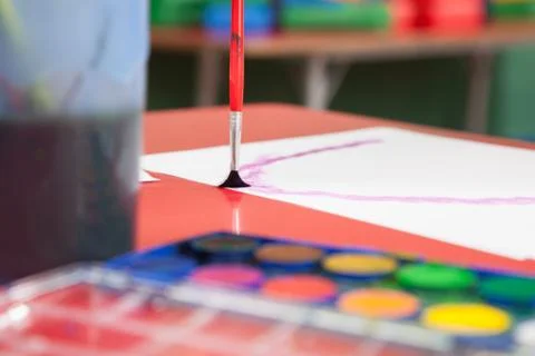 Art class in kindergarten Fotos Stock