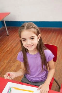 Art class in kindergarten Stock-Fotos