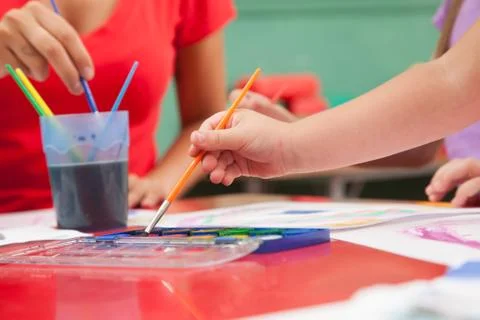Art class in kindergarten 写真素材