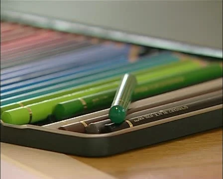 Art, close taking taking a pencil Stock Footage 21322430