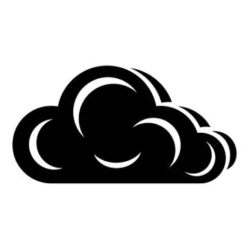 Art cloud icon, simple black style Illustrazione stock