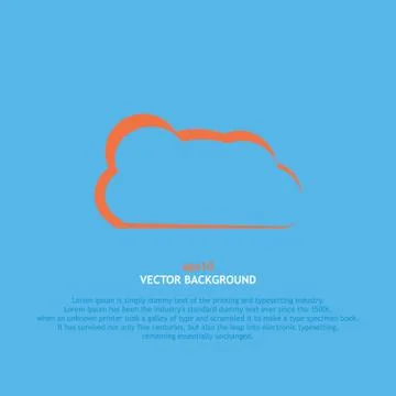 Art cloud logo. Blue Abstract vector background Stock Illustration