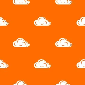 Art cloud pattern vector orange Illustrazione stock