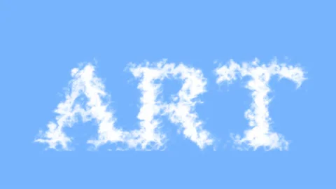 Art cloud text effect sky isolated background Stock Footage 138721972
