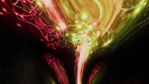 The Art of Code: Mesmerizing GPU-Rendered Firework Show Stock-Footage 266064551