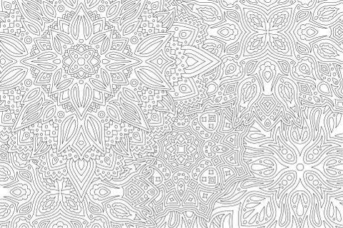 Art for coloring book with abstract pattern Stock Illustration