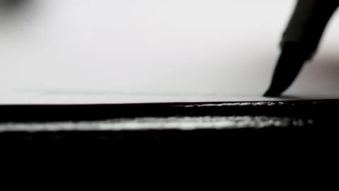 Art concept drawing with marker close up. Stock Footage 306618826