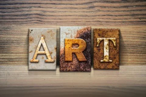 Art Concept Letterpress Theme Stock Illustration