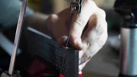 The Art of Crafting Silver Rings Vídeo Stock 243758149