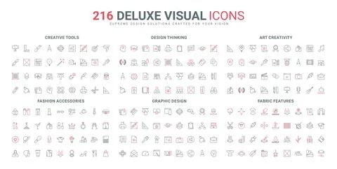 Art creativity of author, graphic tools, fashion and design, content plan line Stock Illustration