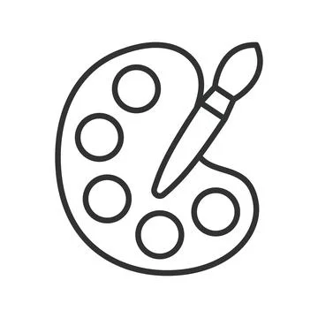Art creativity concept, icon in line design. art creativity, artist tools Stock-Illustration