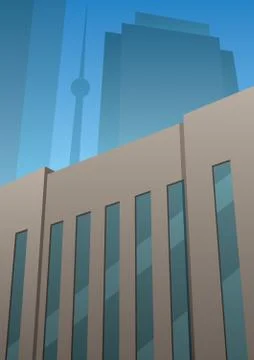 Art Deco Building Ilustración de archivo