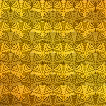 Art deco of circle pattern background. Presenting in golden style of luxury. Illustrazione stock