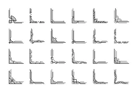 Art deco corners Stock Illustration