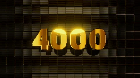 Art-Deco Counter for the Reaching 4k Milestone Stock Footage 145751204
