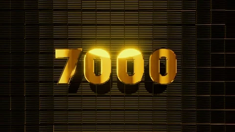 Art-Deco Counter for the Reaching 7k Milestone Stock Footage 145751449