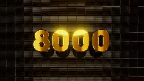 Art-Deco Counter for the Reaching 8k Milestone Stock Footage 145751508