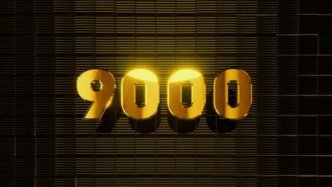 Art-Deco Counter for the Reaching 9k Milestone Video stock 145751554