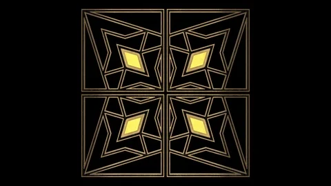 Art Deco element animation. Incl ALPHA MATTE. Stock Footage 127240250