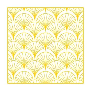 Art deco fan pattern creating seamless design Stock Illustration