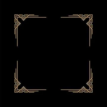 Art deco frame. Artwork graphic pattern. Creative template of wedding Stock Illustration