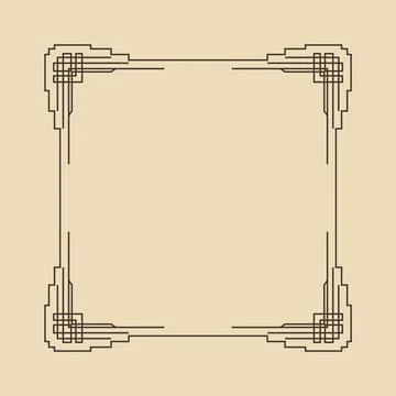 Art deco frame. Artwork graphic pattern culture. Orante wedding invintation 库存插图